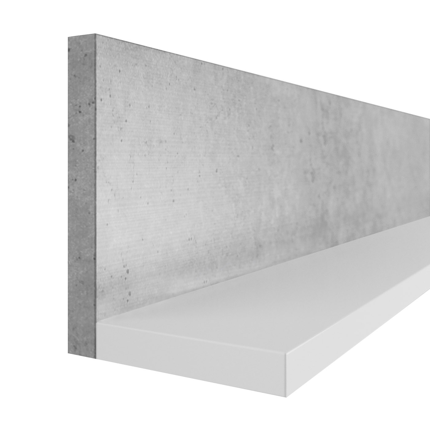 Wandplank Bologna - Grijs / Wit