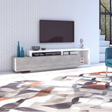 TV-meubel Bologna - Grijs / Wit