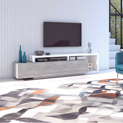 TV-meubel Bologna - Grijs / Wit