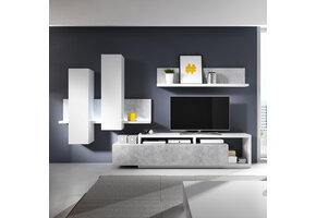 Wandcombinatie Bologna - Grijs / Wit