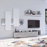Wandcombinatie Bologna - Grijs / Wit