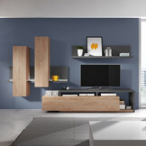 Wandcombinatie Bologna - Wotan Eiken / Antraciet