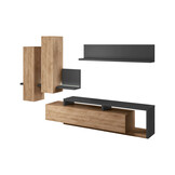 Wandcombinatie Bologna - Wotan Eiken / Antraciet