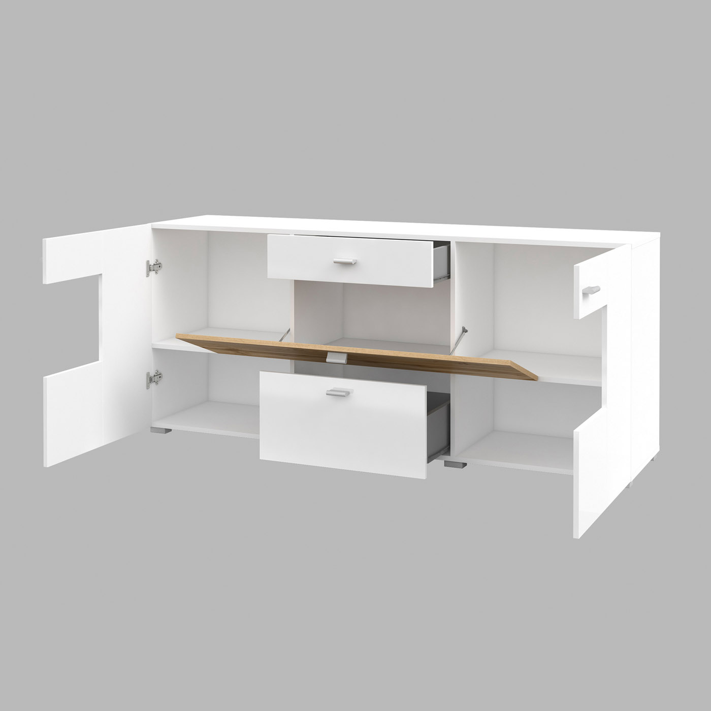 Dressoir Koblenz - Wotan Eiken / Wit