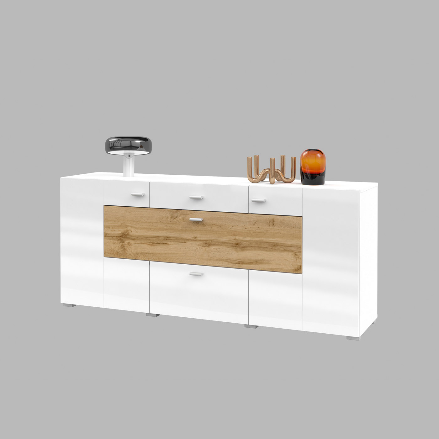 Dressoir Koblenz - Wotan Eiken / Wit