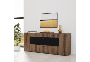 Dressoir Koblenz - Walnoot / Zwart