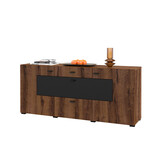 Dressoir Koblenz - Walnoot / Zwart