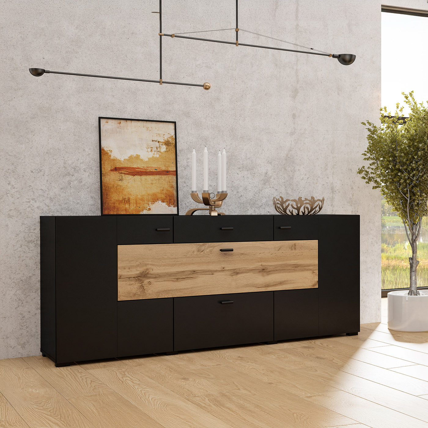 Dressoir Koblenz - Wotan Eiken / Zwart