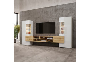 Wandcombinatie Koblenz - Wotan Eiken / Wit