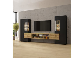 Wandcombinatie Koblenz - Wotan Eiken / Zwart