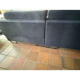 2dekans Slaapbank met opbergruimte Nero | U-bank | Velvet Zwart - (Lichte stofschade achterzijde + niet in originele verpakking)