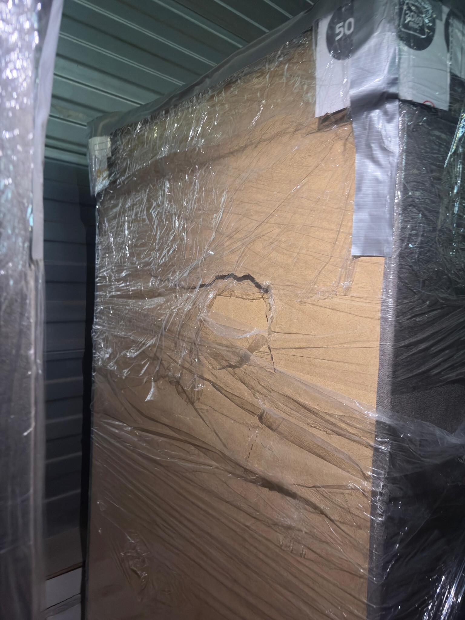 2dekans Opberg Boxspring Levi 140 x 200 Taupe - Groot gat in bodem - Niet in originele verpakking - Kans op schade