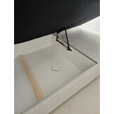 2dekans Opberg Box Rechts 90 x 210 - Teddy Grijs - incl. Matras ( Scheur in bodemplaat - Niet in originele verpakking)