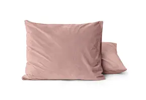 Velvet 2 in 1 kussenslopen Oud Roze 60 x 70