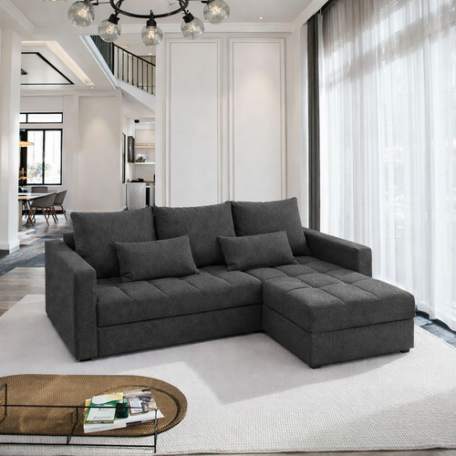 Hoekbank Kos - Universeel - Slaapbank met opbergruimte