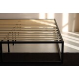 Bedframe Metaal Zwart met lattenbodem zonder matras - 180 x 200 - Lichte schade op frame