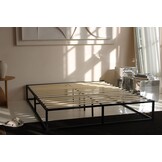 Bedframe Metaal Zwart met lattenbodem zonder matras - 180 x 200 - Lichte schade op frame