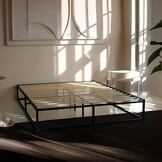 Bedframe Metaal Zwart met lattenbodem zonder matras - 180 x 200 - Lichte schade op frame