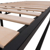 Bedframe Metaal Zwart met lattenbodem zonder matras - 180 x 200 - Lichte schade op frame