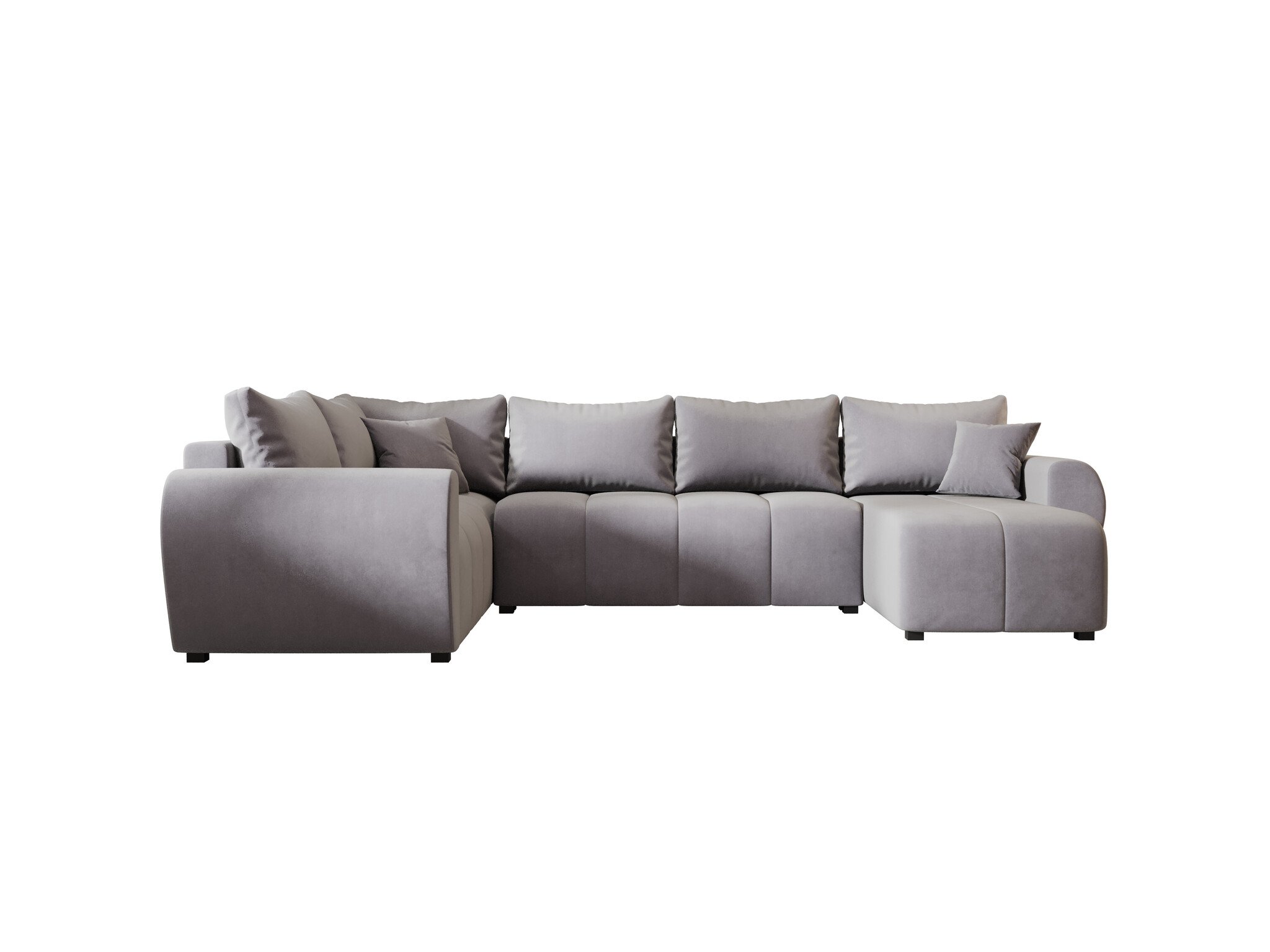 2dekans Slaapbank met opbergruimte Max | Rechts | Velvet Ecru - U-bank XL - Niet in originele verpakking