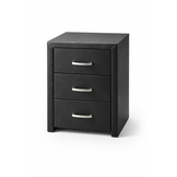 2dekans Hockers / Nachtkastje met 3 lades - Skaileer Zwart - Met lichte stofschade - Niet in originele verpakking