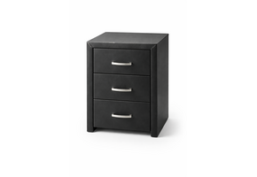 2dekans Hockers / Nachtkastje met 3 lades - Skaileer Zwart - Met lichte stofschade - Niet in originele verpakking