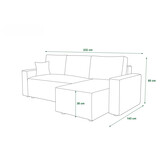 2dekans Slaapbank met opbergruimte Pom Blauw | Hoekbank - Universeel - Stofschade zijkant doek - Niet in originele verpakking