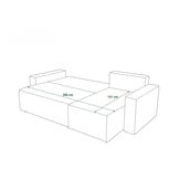 2dekans Slaapbank met opbergruimte Pom Blauw | Hoekbank - Universeel - Stofschade zijkant doek - Niet in originele verpakking