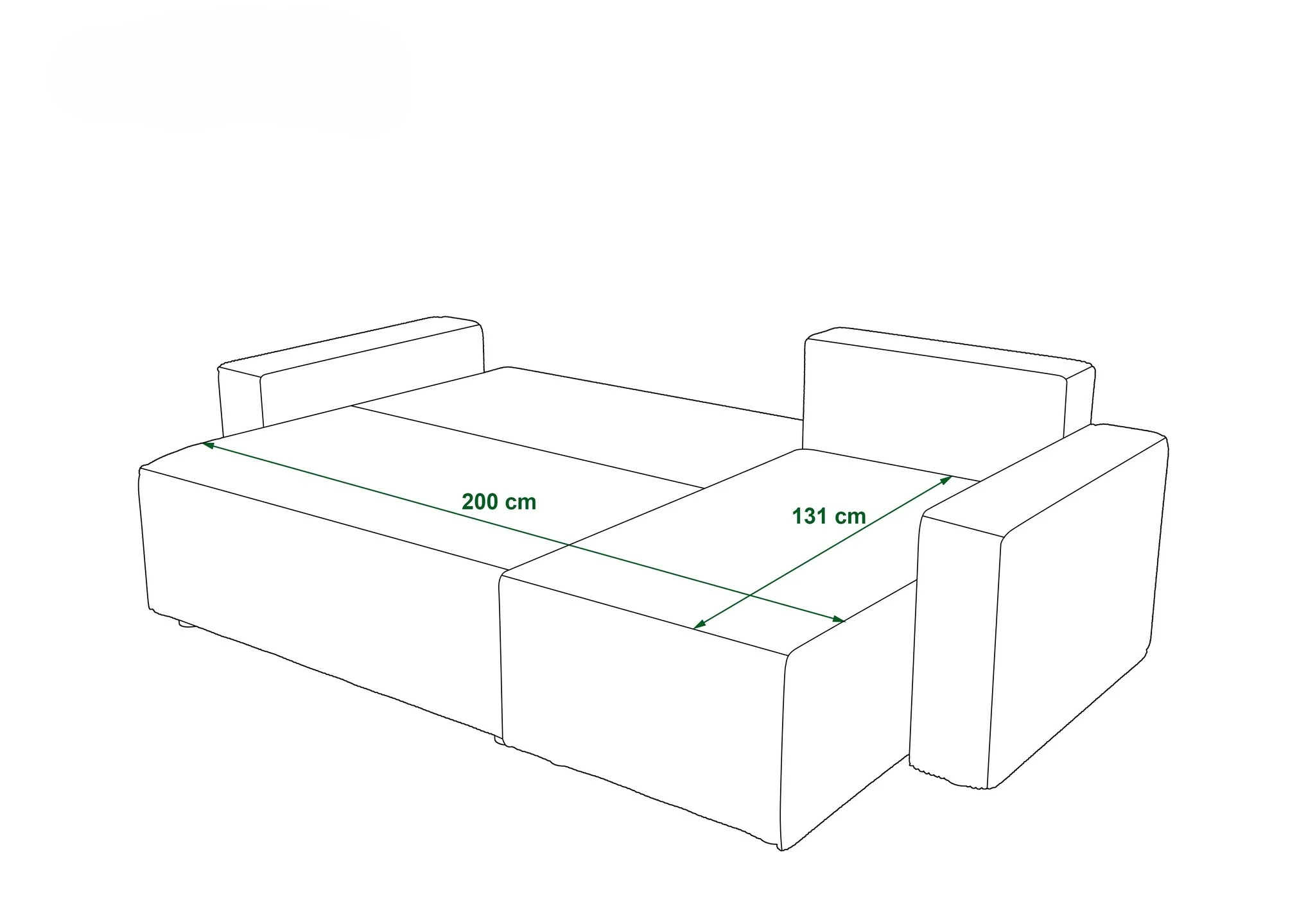 2dekans Slaapbank met opbergruimte Pom Blauw | Hoekbank - Universeel - Stofschade zijkant doek - Niet in originele verpakking