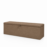 OP=OP Dekenkist met Klep - 180 cm - Donkerbeige