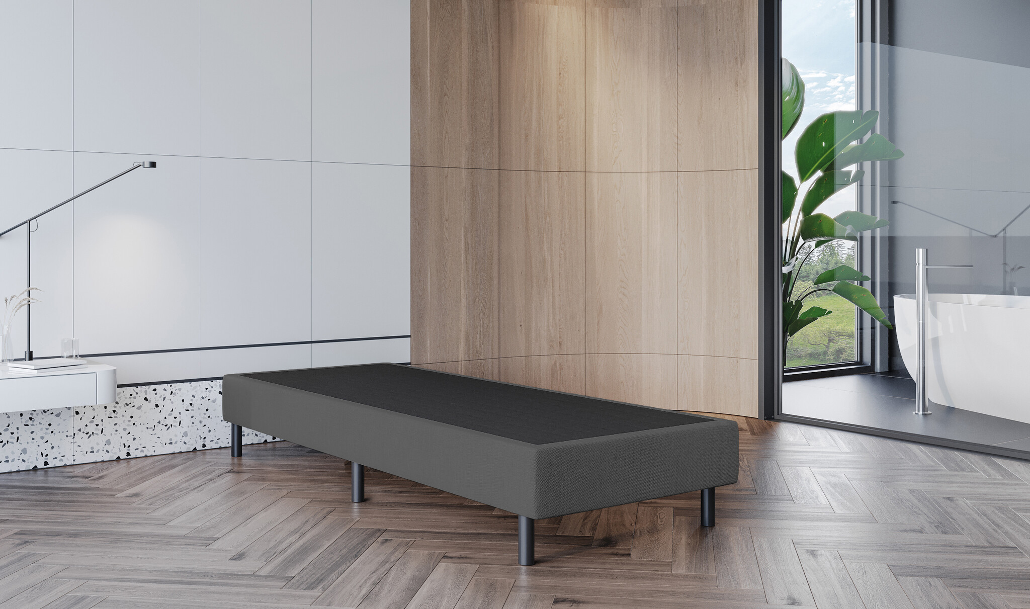 2dekans Harde Box Zonder Matras 80 x 200 Antraciet -  Niet in originele verpakking - kans op schade)