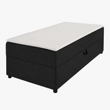 2dekans Opberg Box Links 80 x 210 Zwart - incl. Matras (Gat in bodemplaat - Niet in originele verpakking)