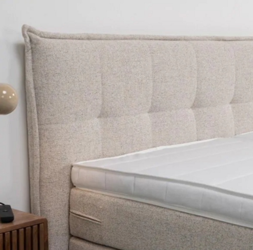 OP=OP Opberg Boxspring Kyano - Antislip -180 x 200 Naturel Beige | Incl Pocketvering