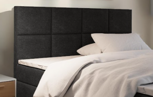 2dekans  Hoofdbord Levi  140 x 130 Velvet Antraciet - Niet in orginele verpakking / kans op schade