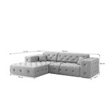 Showroommodel Loungebank Malibu licht mintgrijs - Rechts - Niet in originele verpakking - Kans op lichte schade
