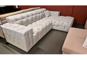 Showroommodel Loungebank Malibu Fluweel Antraciet - Rechts