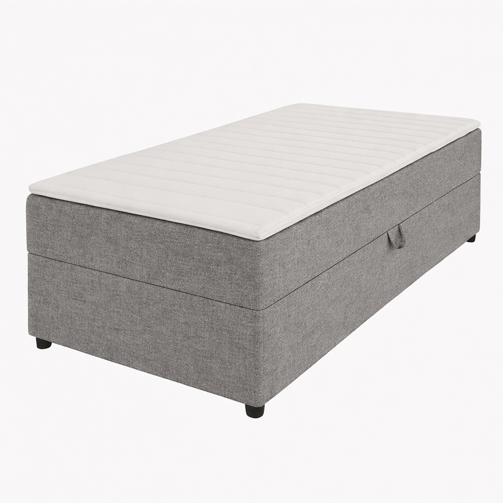 2dekans Opberg Box Links 70 x 200 Grijs - incl. Matras (Niet in originele verpakking - Kans op schade)