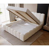 2dekans Opberg Bed Boris 180 x 200 Velvet Taupe - Boutgaten komen niet overeen - Zelf monteren (Niet in originele verpakking)