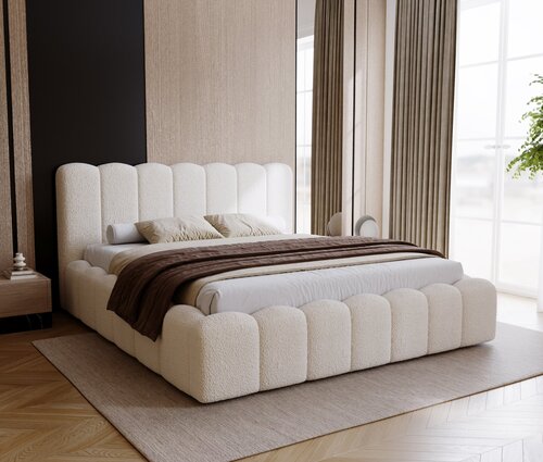 2dekans Opberg Bed Boris 180 x 200 Velvet Taupe - Boutgaten komen niet overeen - Zelf monteren (Niet in originele verpakking)