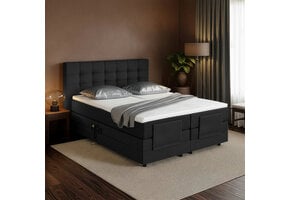 2dekans Elektrische Boxspring Delux  Dubai | 160  x 200 Zwart (Niet in originele verpakking - Kans op schade)
