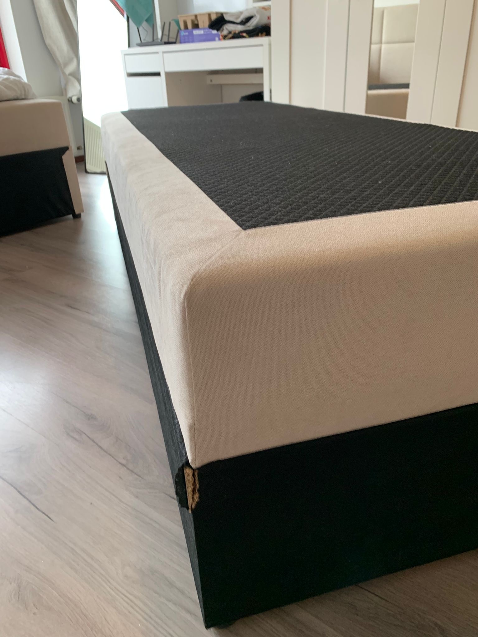 2dekans Opberg Box Links 80 x 200 Beige - incl. Matras - Opberghoogte c.a 25 cm (Stofschade hoek - Niet in originele verpakking - Kans op schade)