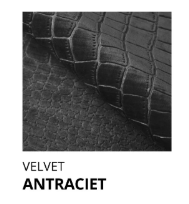 2dekans Opberg Box Links 70 x 200 Croco Antraciet - incl. Matras (Stofschade op hoekje - Niet in originele verpakking - Kans op schade)