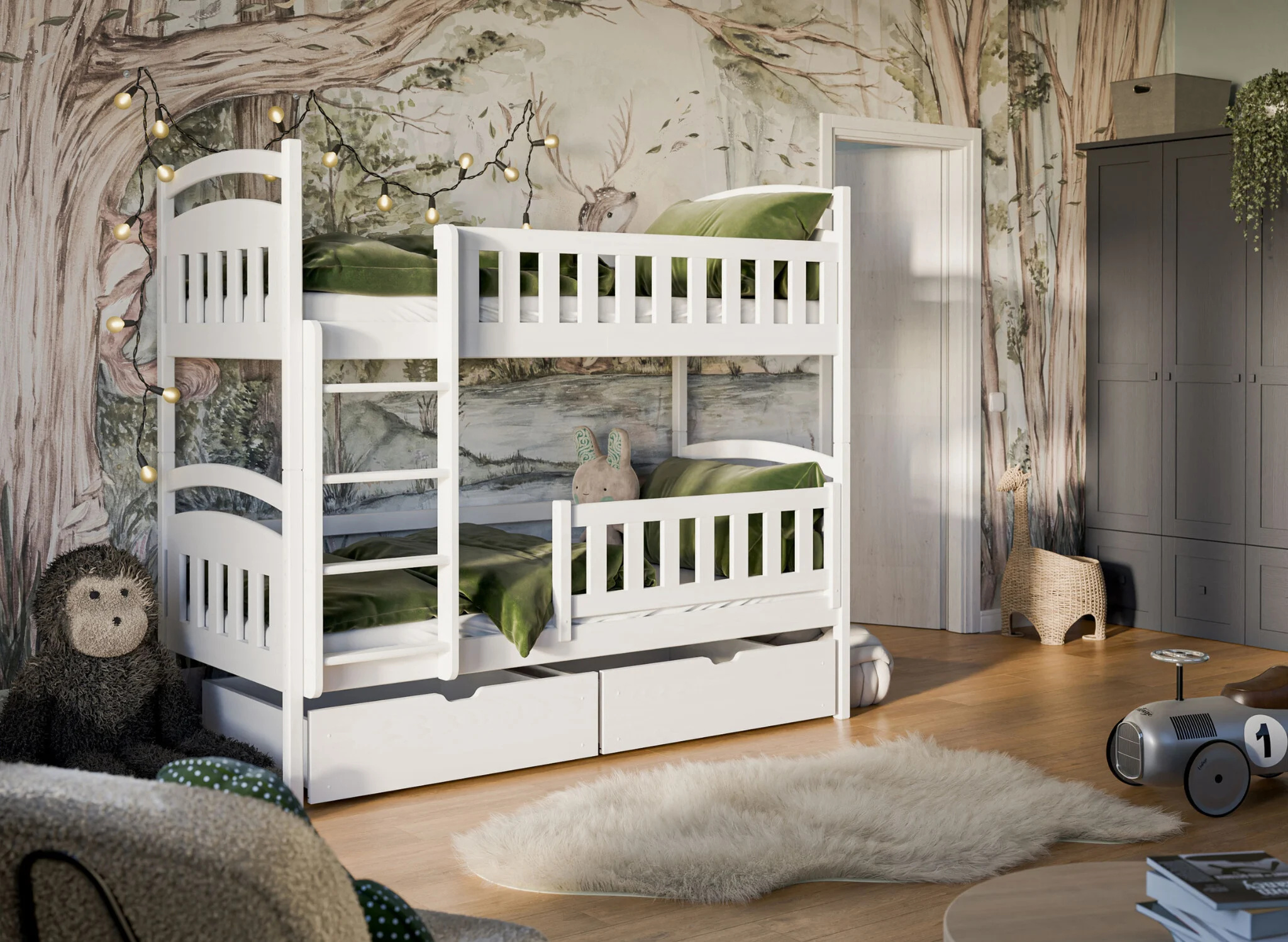 2dekans Stapelbed met Lade Ilias - 2-persoons - 90 x 200 - Kinderbed | Niet in originele verpakking