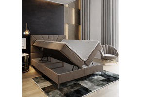 2dekans Opberg Boxspring Sunny 180 x 210 Skaileer Beige - Incl Pocketvering (Niet in originele verpakking - Kans op schade)