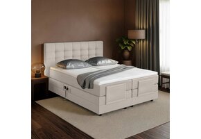 OP=OP Elektrische Boxspring Delux  King - Beige | 180 x 200 (Zonder matrasremmers )
