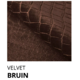 OP=OP Vaste Boxspring Croco - 80 x 200 Velvet Bruin | Incl. Voetbord
