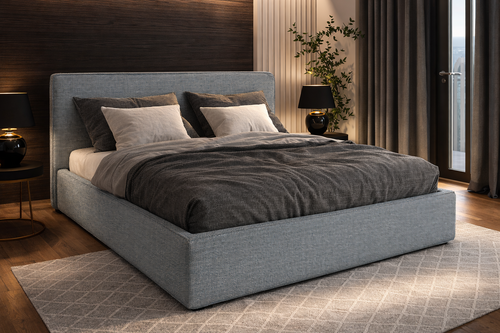 OP=OP Opberg Bed Parma 180 x 200 Ijsblauw