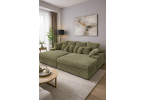 OP=OP Relaxbank Lugano 4-zits - Groen - Universeel