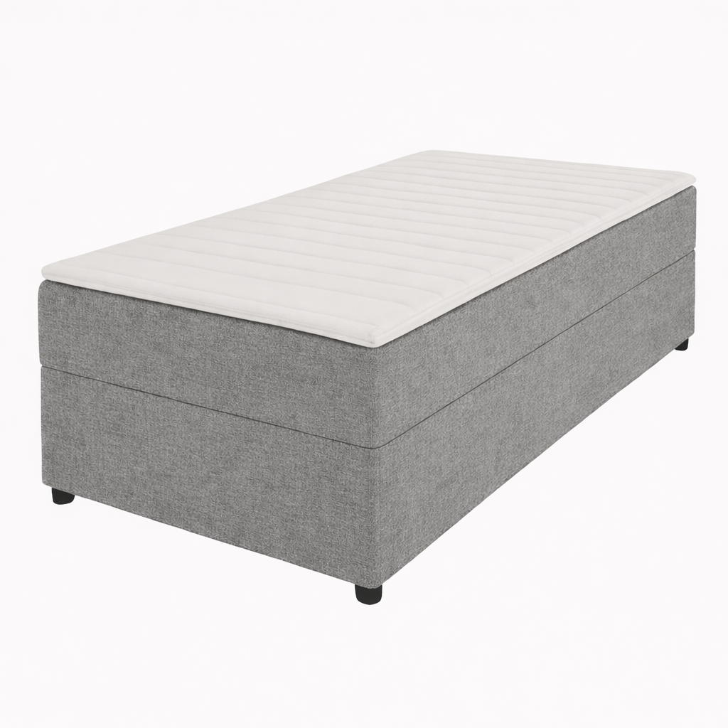 2dekans Opberg Box Rechts | 90 x 200 Grijs - incl. Matras  (Schade binnenplaat - Niet in originele verpakking - Kans op schade)