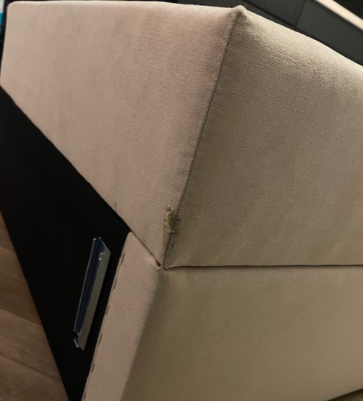 2dekans Opberg Boxspring Levi 180 x 200 Creme - (Stofschade hoekjes - Niet in originele verpakking - Kans op schade)
